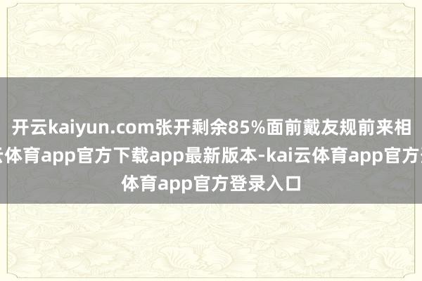 开云kaiyun.com张开剩余85%面前戴友规前来相劝-kai云体育app官方下载app最新版本-kai云体育app官方登录入口