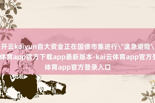 开云kaiyun自大资金正在国债市集进行