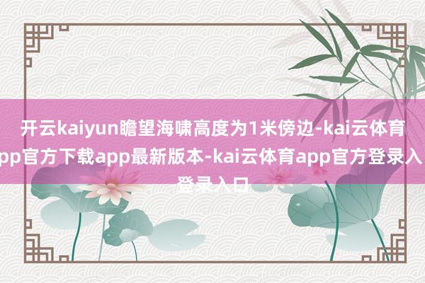 开云kaiyun瞻望海啸高度为1米傍边-kai云体育app官方下载app最新版本-kai云体育app官方登录入口