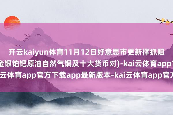 开云kaiyun体育11月12日好意思市更新撑抓阻力:18品种撑抓阻力(金银铂钯原油自然气铜及十大货币对)-kai云体育app官方下载app最新版本-kai云体育app官方登录入口